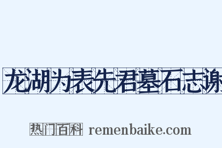 龙湖为表先君墓石志谢是什么意思的图片